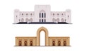 Oman Muscat City Historical Building and Landmarks Vector Set