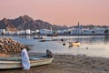 Oman. Muscat. Cityscape at sunset Royalty Free Stock Photo