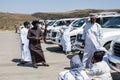 Oman Salalah Local arab people talking during Jeep Tour dofar Mountains Sultanate 17.10.2016.