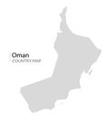 Oman vector map country land icon. Oman world part background