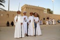 Omani Boys traditional costume Royalty Free Stock Photo