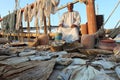 Omani fisherman selling his products