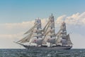 Omani fullrigger Shabab Oman II under sail Royalty Free Stock Photo