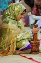 Omani girl traditional costume
