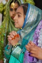 Omani girl traditional costume Royalty Free Stock Photo