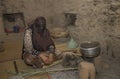 Omani lady in her kitchen