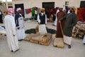 Omani men at market