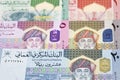 Omani money a business background Royalty Free Stock Photo