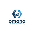 Omano Scientific logo design template