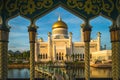 Omar Ali Saifuddien Mosque in Bandar Seri Begawan, brunei