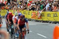 Omar Fraile of Ineos Grenadiers leads a small group at the end of stage 1 of the 2023 Tour de France in Bilbao