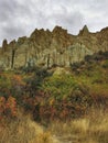 Omarama Clay Cliffs gravel and silt formations on the South Island of New Zealand