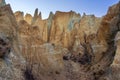 Omarama Clay Cliffs rock formation. Huge sandstone cliffs Royalty Free Stock Photo