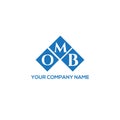 OMB letter logo design on WHITE background. OMB creative initials letter logo concept. Royalty Free Stock Photo