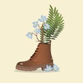 ÃÂ¡ombination with nature, flowers in the shoe