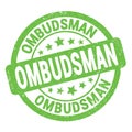 OMBUDSMAN text written on green round stamp sign