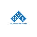 OME letter logo design on WHITE background. OME creative initials letter logo concept Royalty Free Stock Photo
