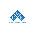 OME letter logo design on WHITE background. OME creative initials letter logo concept Royalty Free Stock Photo