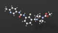 omecamtiv mecarbil molecule, molecular structure, cardiac-specific myosin activator, ball and stick 3d model, structural chemical