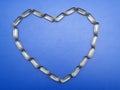 Omega 3 capsules heart shape Royalty Free Stock Photo