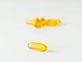 Omega 3 (fish oil) pill Royalty Free Stock Photo