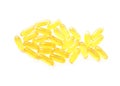 Omega3 capsules in shape of fish Royalty Free Stock Photo