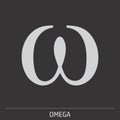 Omega icon illustration