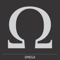 Omega icon illustration