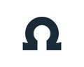 Omega Icon Vector Logo Template Illustration Design Royalty Free Stock Photo