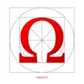 Omega industry symbol Royalty Free Stock Photo