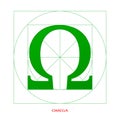 Omega medicine symbol Royalty Free Stock Photo