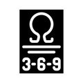omega 369 nutrition fact glyph icon vector illustration Royalty Free Stock Photo