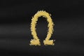 Omega sign. Omega letter, Greek alphabet Symbol Royalty Free Stock Photo