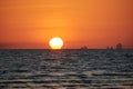 Omega Sunset at Hat Yao Beach, Krabi, Thailand Royalty Free Stock Photo