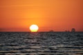 Omega Sunset at Hat Yao Beach, Krabi, Thailand Royalty Free Stock Photo