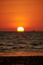 Omega Sunset at Hat Yao Beach, Krabi, Thailand Royalty Free Stock Photo