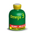 Omega three bottle Royalty Free Stock Photo