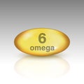 Omega 6. vitamin drop pill