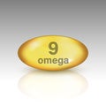 Omega 9. vitamin drop pill