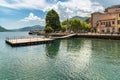 View of historic center of Omegna village, located on the coast of Lake Orta in Piedmont.