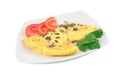 Omelet with black truffles