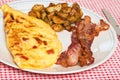 Omelet breakfast close up Royalty Free Stock Photo