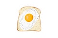 Omelet breakfast with eggs, seasonings and toast bread.