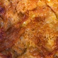 omelet burn closeup texture background Royalty Free Stock Photo