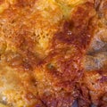 omelet burn closeup texture background Royalty Free Stock Photo