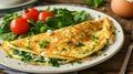 Omelet with cottage cheese and spinach