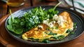 Omelet with cottage cheese and spinach