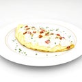 Omelet 3D Icon on white background Royalty Free Stock Photo