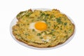 Omelet fried eggs isolated