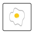 omelet icon. egg icon vector illustration